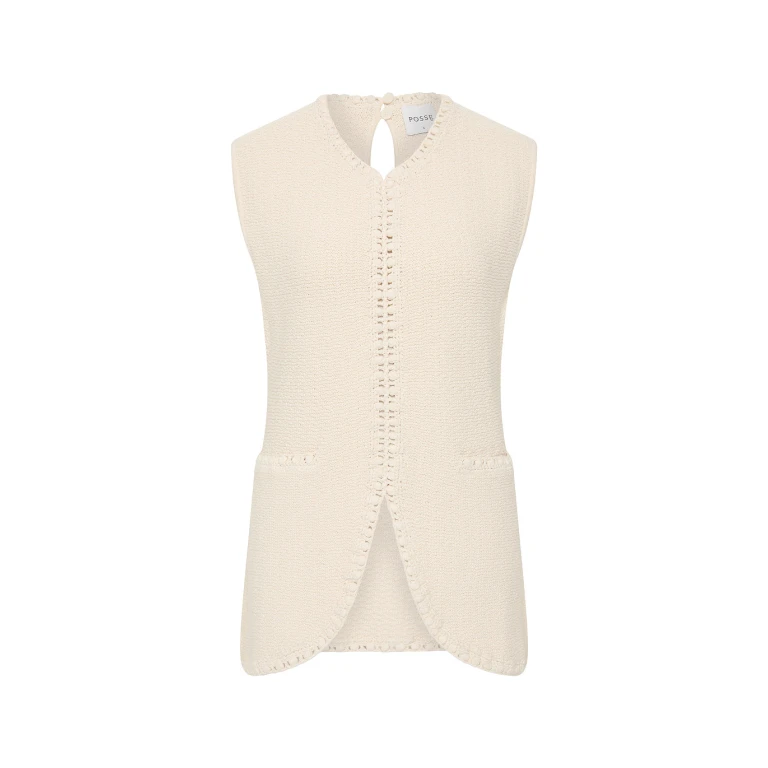 Harlan Vest - Cream by Posse the Label ‚Äì luxury jackets in Ivory available at Luxury Shoes 