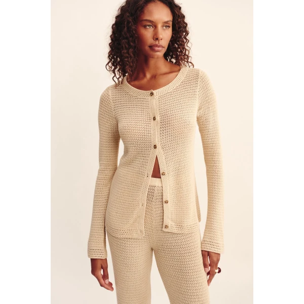 Posse Lennon Cardigan - Beige – sustainable Knitwear in Beige from Australian designer at Luxury Shoes .