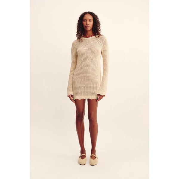 Posse Lennon Mini Dress - Beige – sustainable Dresses in Beige from Australian designer at Luxury Shoes .