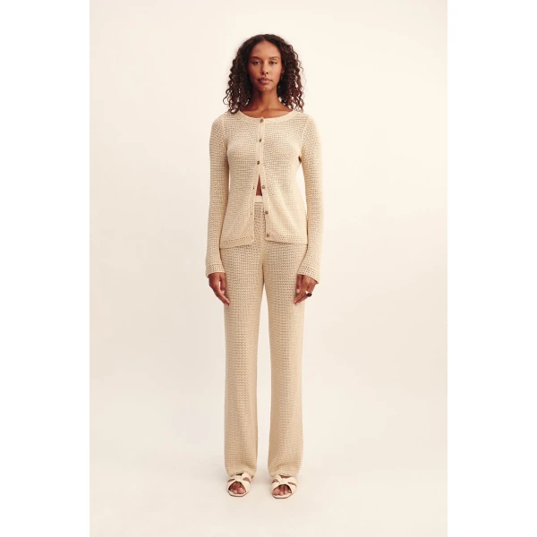 Posse Lennon Pant - Beige – sustainable Pants in Beige from Australian designer at Luxury Shoes .