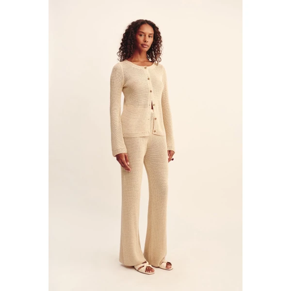 Posse Lennon Pant - Beige – sustainable Pants in Beige from Australian designer at Luxury Shoes .