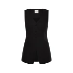 Posse Lorenzo Tailored Vest - Black – Minimalist Sustainable Jackets | Luxury Shoes Lorenzo Tailored Vest - Black by Posse the Label ‚Äì luxury jackets in Black available at Luxury Shoes