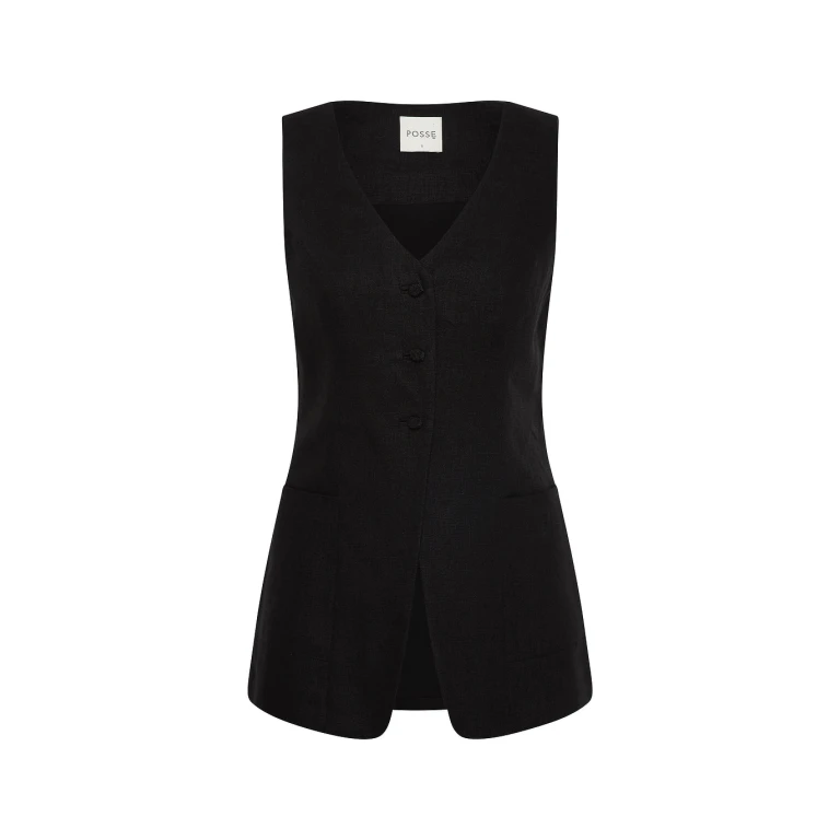 Lorenzo Tailored Vest - Black by Posse the Label ‚Äì luxury jackets in Black available at Luxury Shoes 