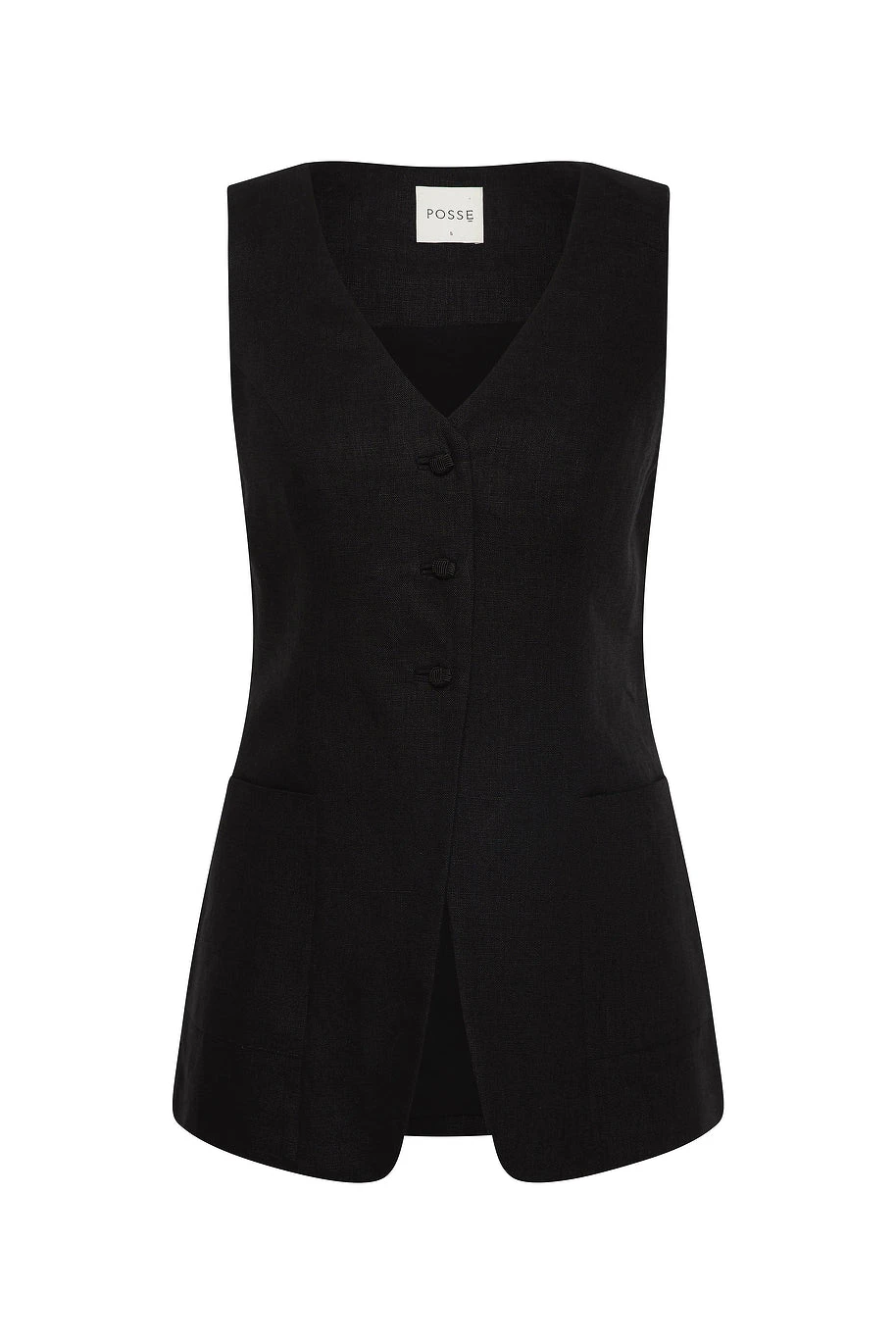 Posse Lorenzo Tailored Vest - Black – Minimalist Sustainable Jackets | Luxury Shoes Lorenzo Tailored Vest - Black by Posse the Label ‚Äì luxury jackets in Black available at Luxury Shoes