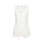 Lorenzo Tailored Vest - Ivory by Posse the Label ‚Äì luxury jackets in Ivory available at Luxury Shoes 
