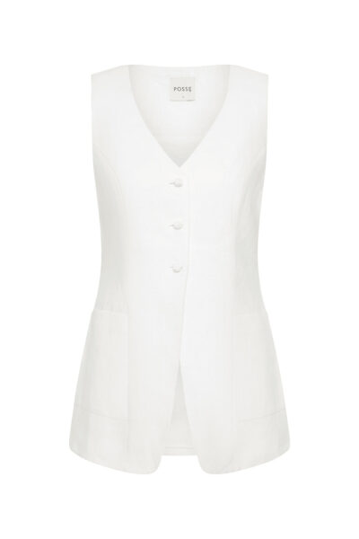 Lorenzo Tailored Vest - Ivory by Posse the Label ‚Äì luxury jackets in Ivory available at Luxury Shoes 