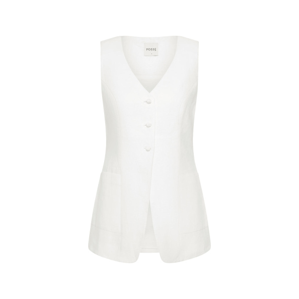 Lorenzo Tailored Vest - Ivory by Posse the Label ‚Äì luxury jackets in Ivory available at Luxury Shoes 