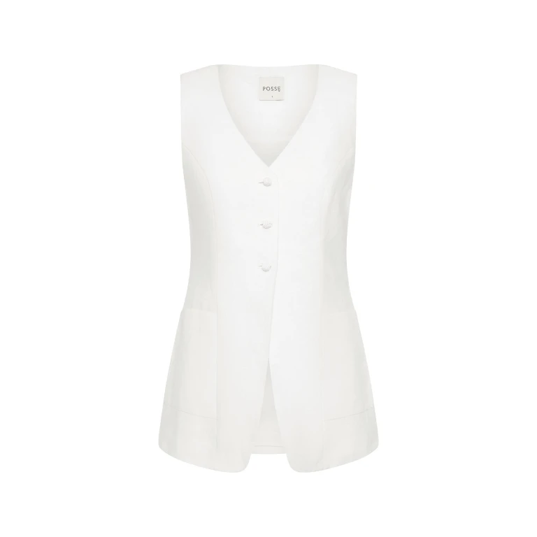 Lorenzo Tailored Vest - Ivory by Posse the Label ‚Äì luxury jackets in Ivory available at Luxury Shoes 