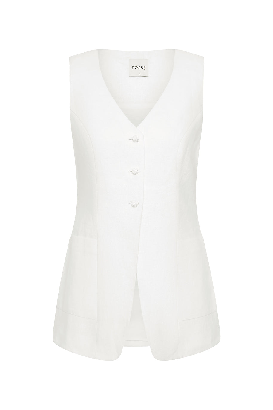 Posse The label Lorenzo Tailored Vest – Ivory