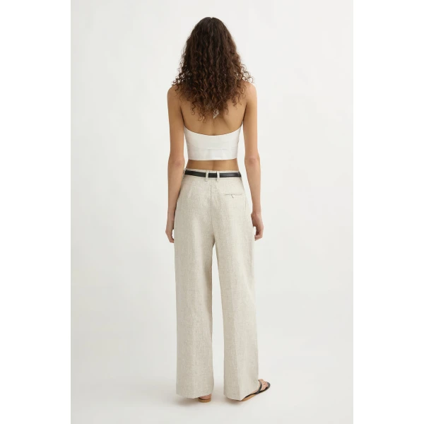 Posse Louis Trouser - Natural – sustainable Pants in Neutrals from Australian designer at Luxury Shoes .
