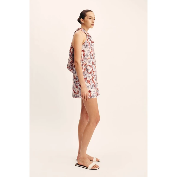 Posse Luna Halter Mini Dress - Lily Garden – sustainable Dresses in Multicolour from Australian designer at Luxury Shoes .