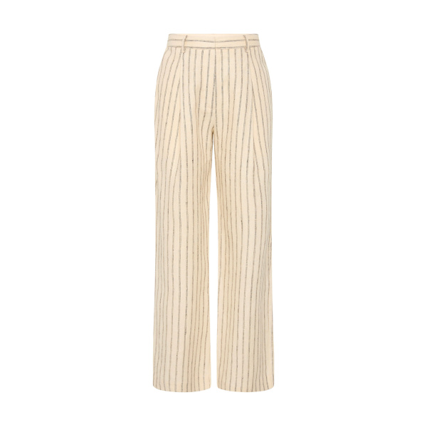 Mackenzie Trouser - Cream Pinstripe by Posse the Label ‚Äì luxury pants in Ivory available at Luxury Shoes 