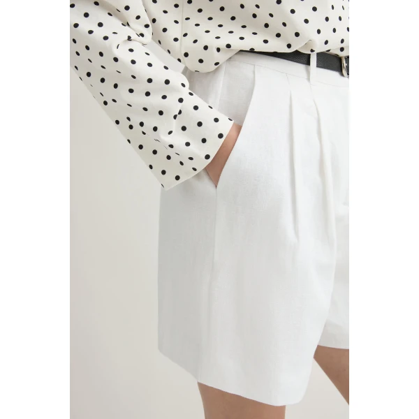 Posse Marchello Short - Ivory – sustainable Shorts in Ivory from Australian designer at Luxury Shoes .