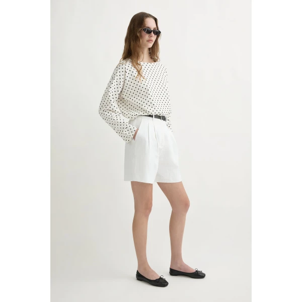 Posse Marchello Short - Ivory – sustainable Shorts in Ivory from Australian designer at Luxury Shoes .