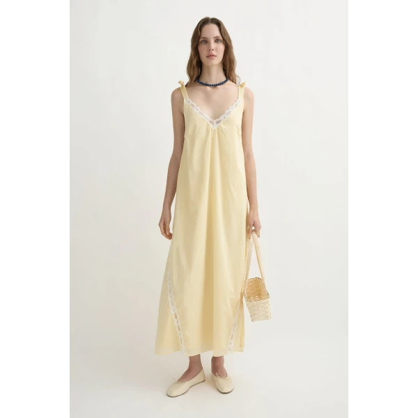 Posse Marilyn Shift Dress - Limoncello – sustainable Dresses in Yellow from Australian designer at Luxury Shoes .