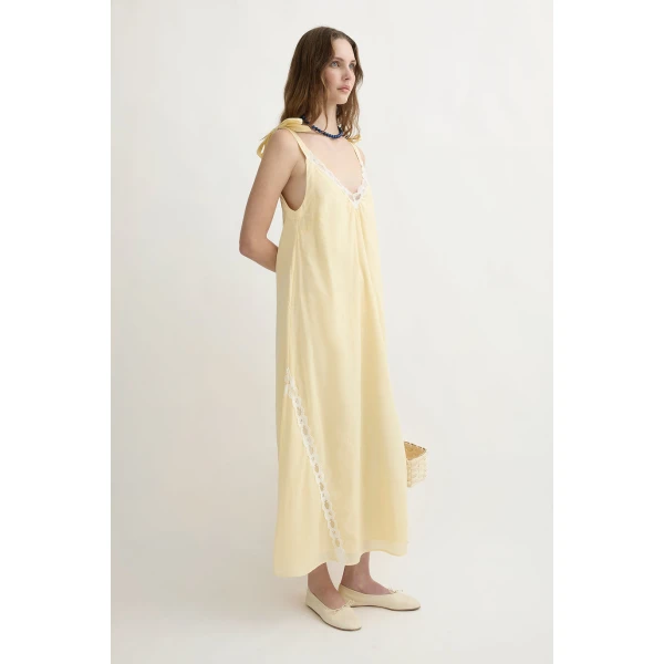 Posse Marilyn Shift Dress - Limoncello – sustainable Dresses in Yellow from Australian designer at Luxury Shoes .