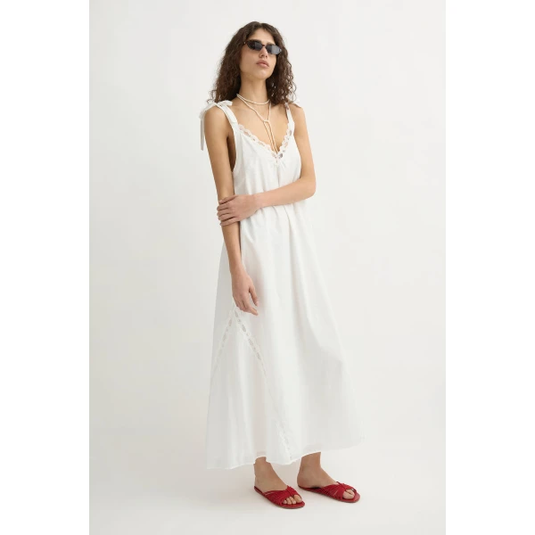 Posse Marilyn Shift Dress - Vintage White – sustainable Dresses in White from Australian designer at Luxury Shoes .