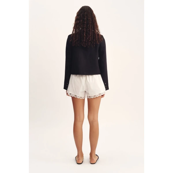 Posse Marilyn Short - Vintage White – sustainable Shorts in White from Australian designer at Luxury Shoes .