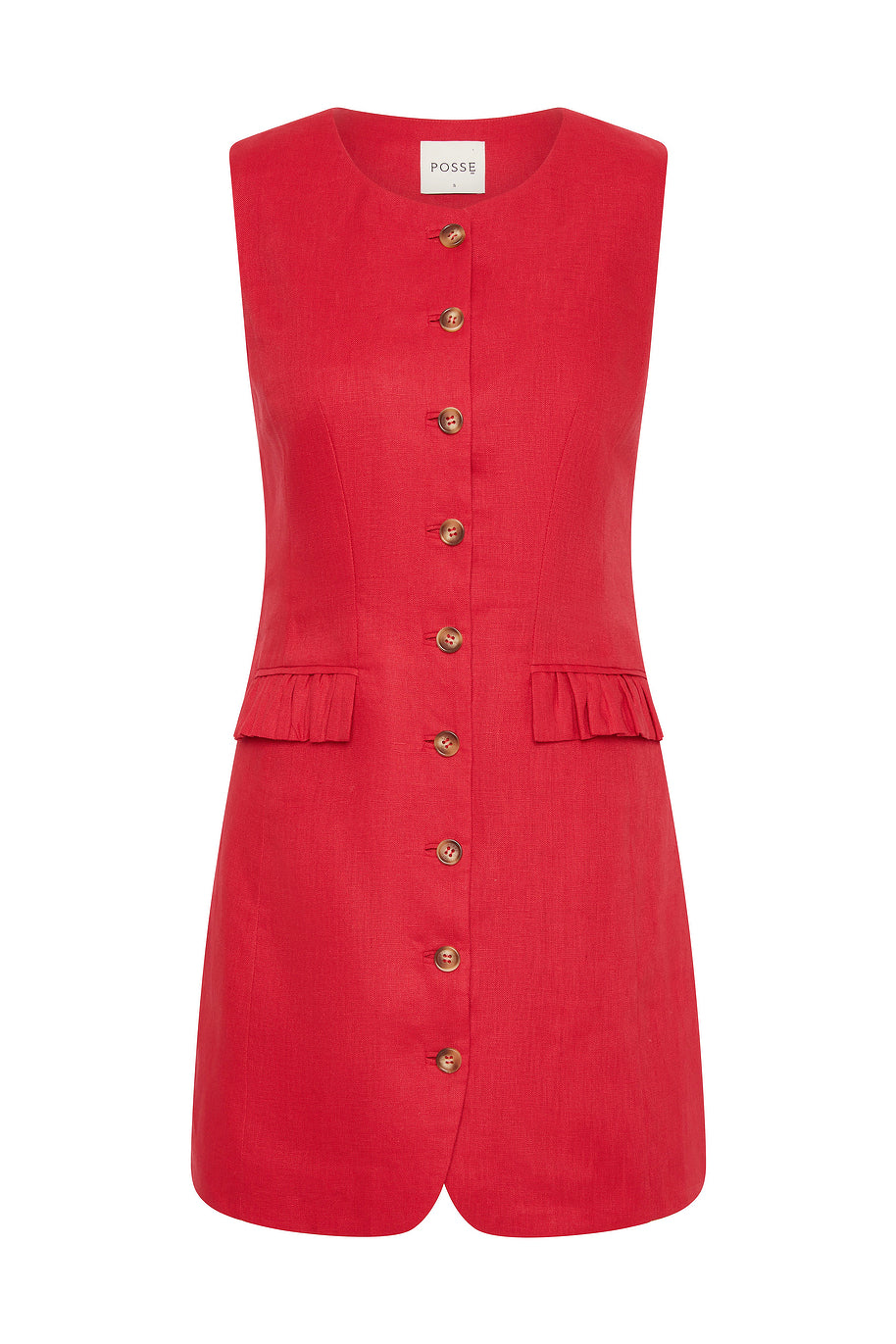 Posse The label Matilda Button Down Mini – Red Dress