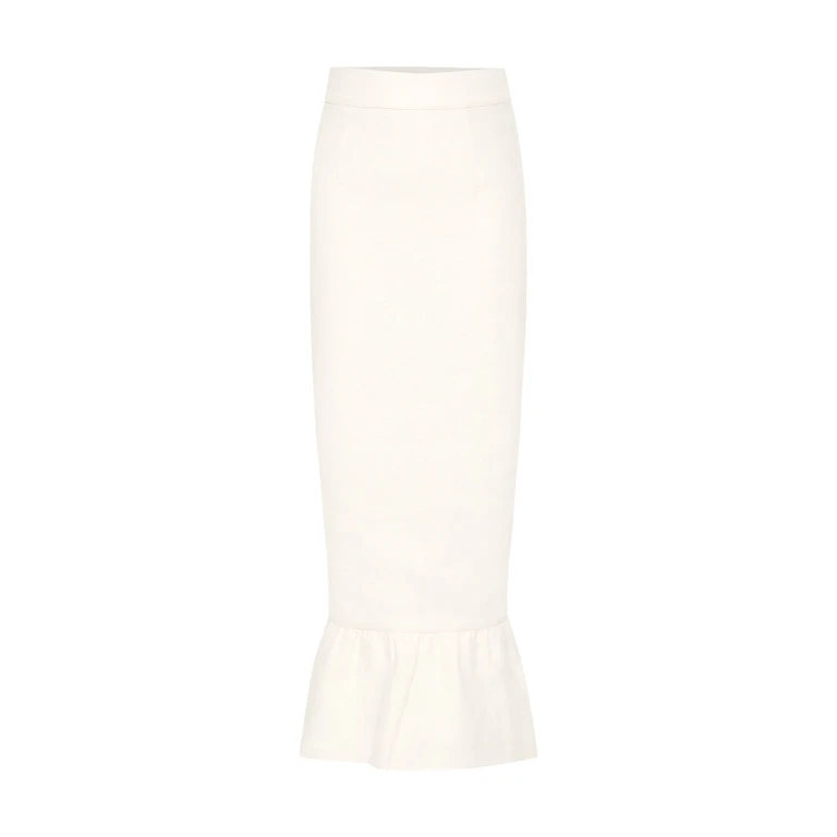 Matilda Column Skirt - Cream by Posse the Label ‚Äì luxury skirts in Ivory available at Luxury Shoes 