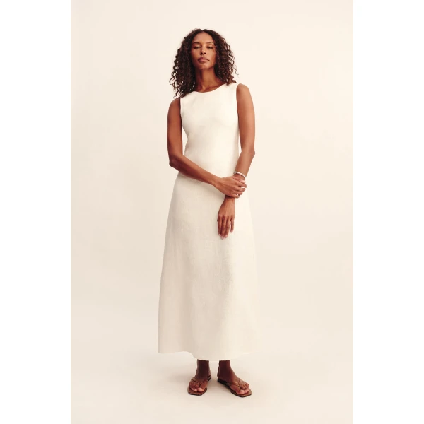 Posse Matilda Dress - Cream – sustainable Dresses in Ivory from Australian designer at Luxury Shoes .