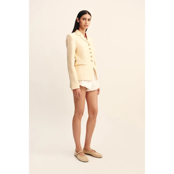 Posse Matilda Jacket - Dusty Citron – sustainable Jackets in Yellow from Australian designer at Luxury Shoes .