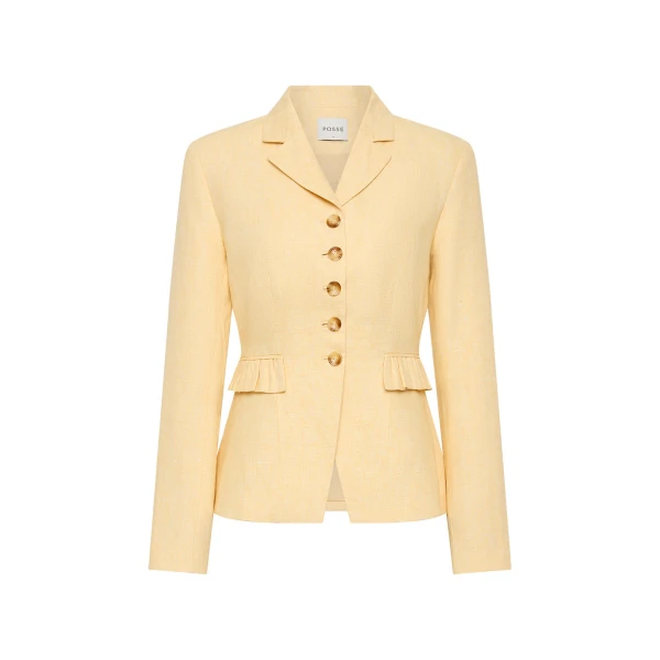 Matilda Jacket - Dusty Citron by Posse the Label ‚Äì luxury jackets in Yellow available at Luxury Shoes 