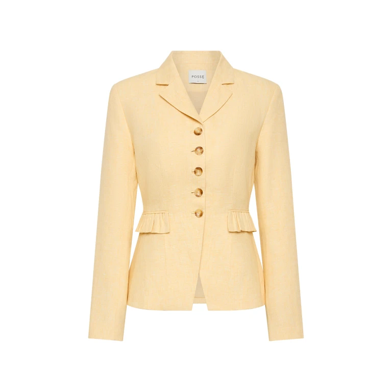 Matilda Jacket - Dusty Citron by Posse the Label ‚Äì luxury jackets in Yellow available at Luxury Shoes 