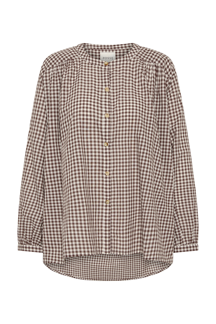 Posse The label Mira Shirt – Petite Mocha Gingham