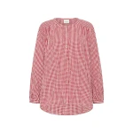 Mira Shirt - Red Gingham by Posse the Label ‚Äì luxury tops in Red available at Luxury Shoes 