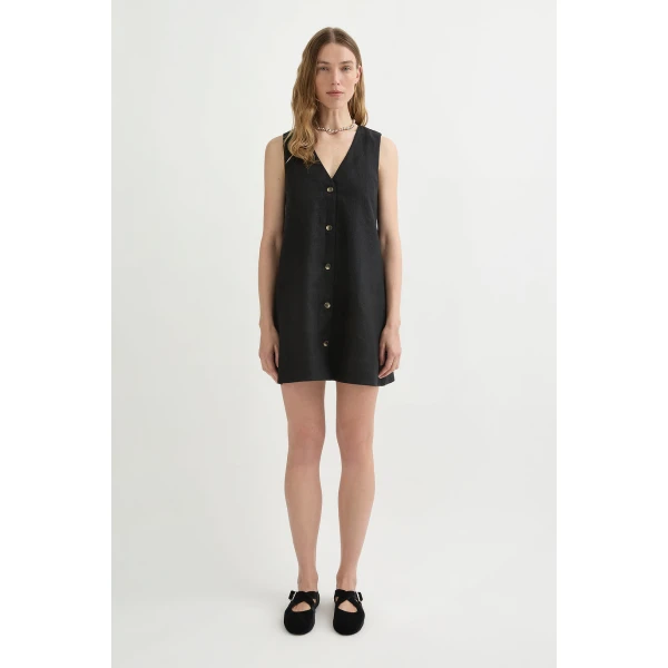 Posse Nancy Mini Dress - Black – sustainable Dresses in Black from Australian designer at Luxury Shoes .