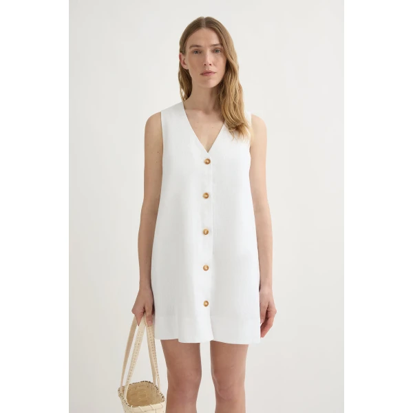 Posse Nancy Mini Dress - Ivory – sustainable Dresses in Ivory from Australian designer at Luxury Shoes .