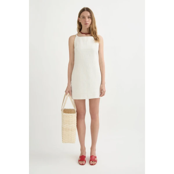 Posse Neve Mini Dress - Cream – sustainable Dresses in Ivory from Australian designer at Luxury Shoes .