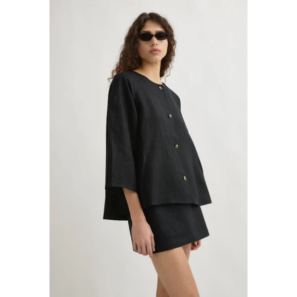 Posse Olivia Blouse - Black – sustainable Tops in Black from Australian designer at Luxury Shoes .