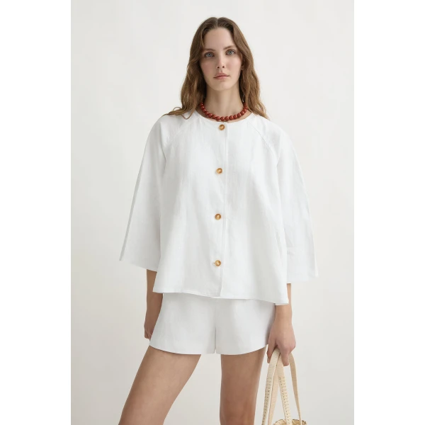 Posse Olivia Blouse - Ivory – sustainable Tops in Ivory from Australian designer at Luxury Shoes .
