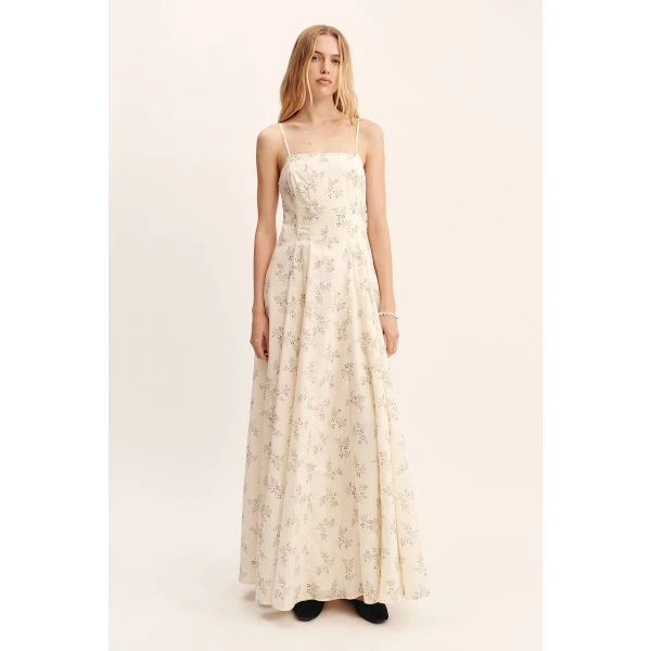Posse Paloma Maxi Dress - Blue Blooms – sustainable Dresses in Blue from Australian designer at Luxury Shoes .