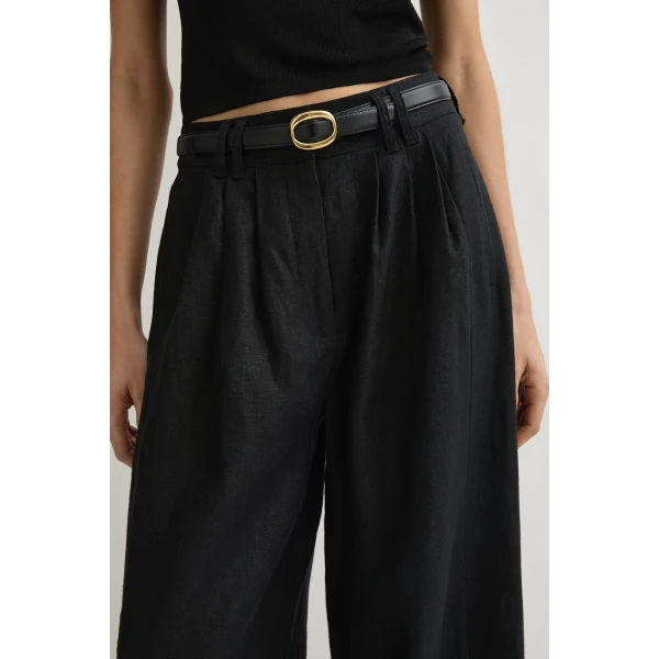 Posse Parker Trouser - Black – sustainable Pants in Black from Australian designer at Luxury Shoes .