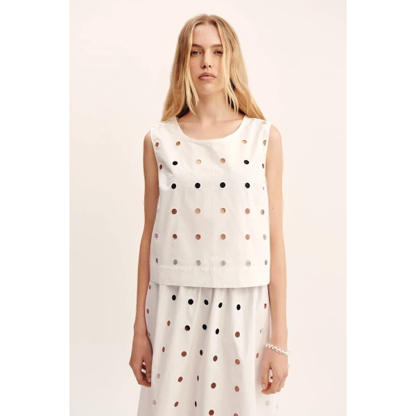 Posse Peggy Top - Vintage White – sustainable Tops in White from Australian designer at Luxury Shoes .