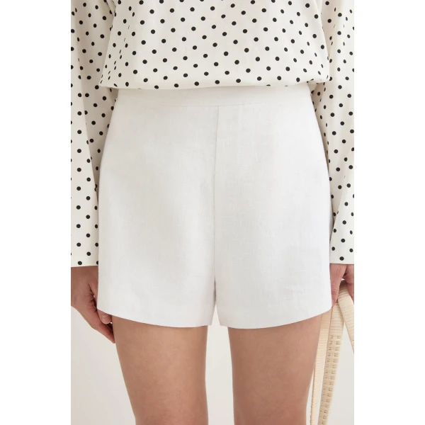 Posse Perri Short - Ivory – sustainable Shorts in Ivory from Australian designer at Luxury Shoes .