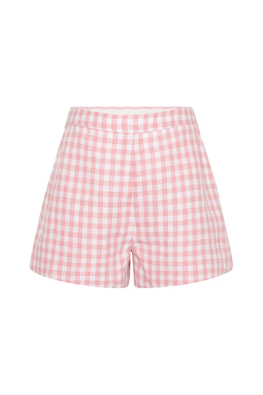 Posse Perri Short - Pink Gingham – Minimalist Sustainable Shorts | Luxury Shoes Perri Short - Pink Gingham by Posse the Label ‚Äì luxury shorts in Pink available at Luxury Shoes