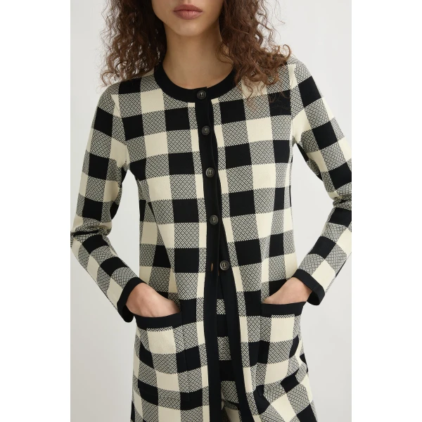 Posse Pippa Cardigan - Heritage Plaid – sustainable Knitwear in Multicolour from Australian designer at Luxury Shoes .