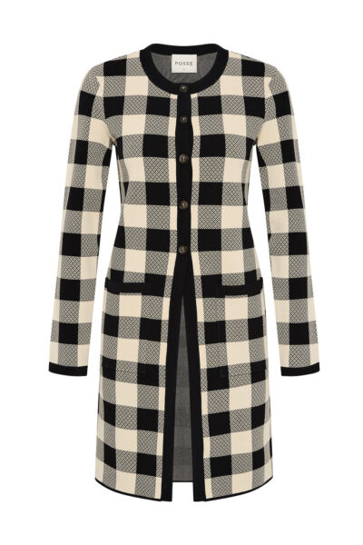 Pippa Cardigan - Heritage Plaid by Posse the Label ‚Äì luxury knitwear in Multicolour available at Luxury Shoes 