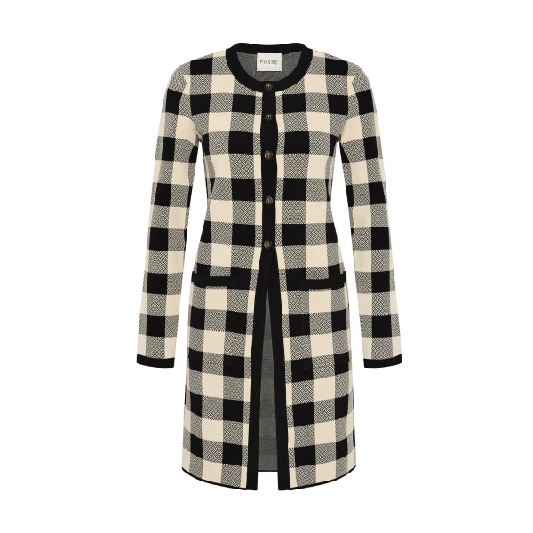 Pippa Cardigan - Heritage Plaid by Posse the Label ‚Äì luxury knitwear in Multicolour available at Luxury Shoes 