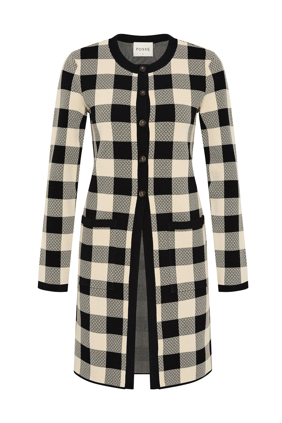 Posse Pippa Cardigan - Heritage Plaid – Minimalist Sustainable Knitwear | Luxury Shoes Pippa Cardigan - Heritage Plaid by Posse the Label ‚Äì luxury knitwear in Multicolour available at Luxury Shoes