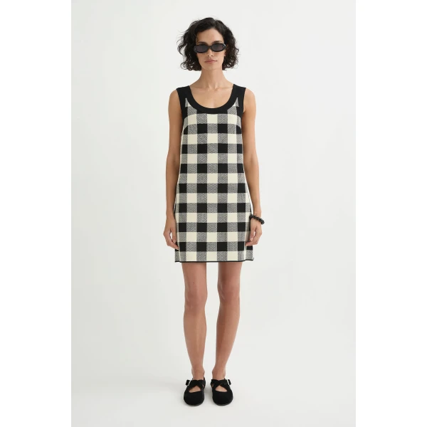 Posse Pippa Mini Dress - Heritage Plaid – sustainable Dresses in Multicolour from Australian designer at Luxury Shoes .