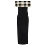 Pippa Off The Shoulder Dress - Heritage Plaid by Posse the Label ‚Äì luxury dresses in Multicolour available at Luxury Shoes 