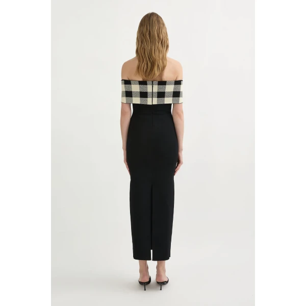Posse Pippa Off The Shoulder Dress - Heritage Plaid – sustainable Dresses in Multicolour from Australian designer at Luxury Shoes .