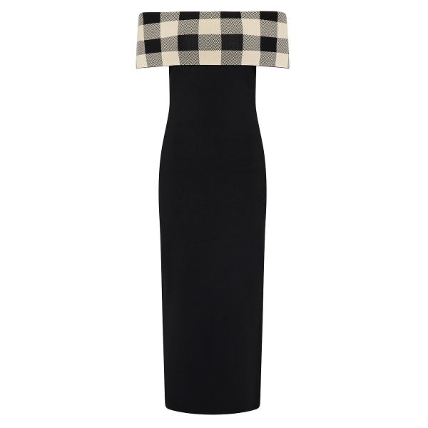 Pippa Off The Shoulder Dress - Heritage Plaid by Posse the Label ‚Äì luxury dresses in Multicolour available at Luxury Shoes 