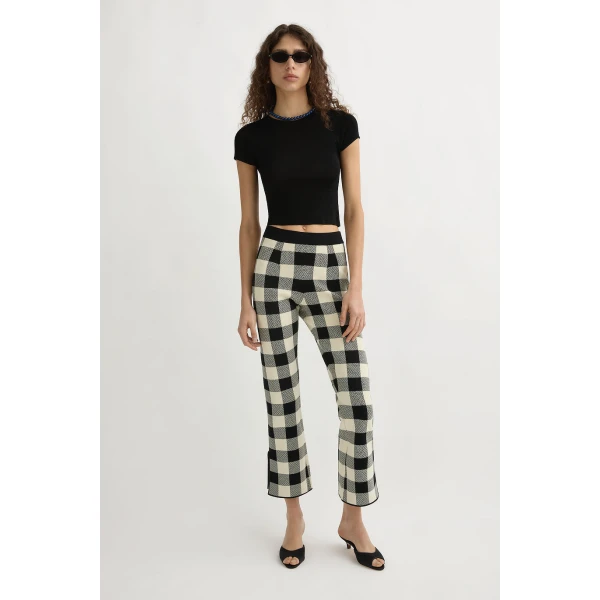 Posse Pippa Pant - Heritage Plaid – sustainable Pants in Multicolour from Australian designer at Luxury Shoes .