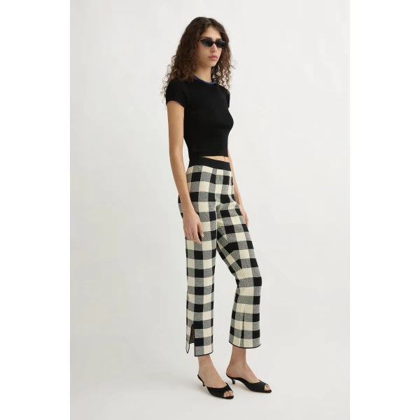 Posse Pippa Pant - Heritage Plaid – sustainable Pants in Multicolour from Australian designer at Luxury Shoes .